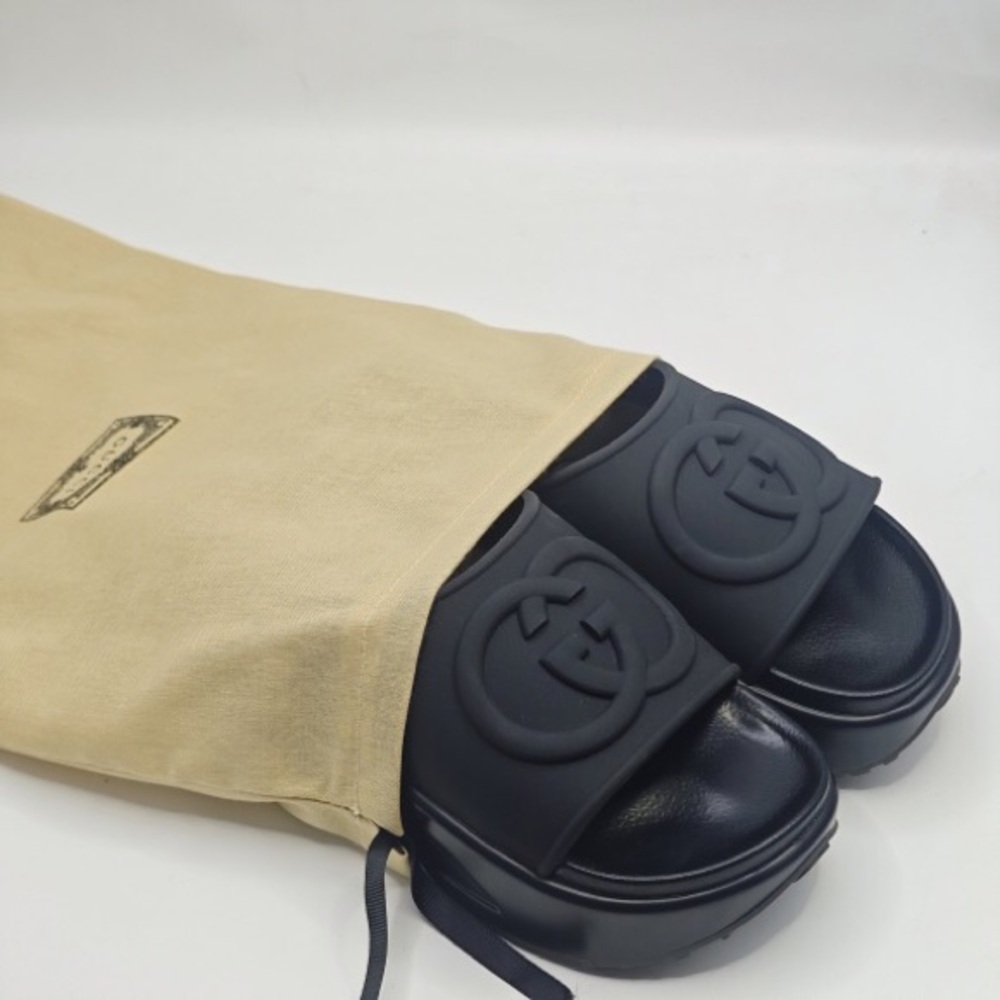 Authentic Gucci Women’s Black Chunky Platform Sandals